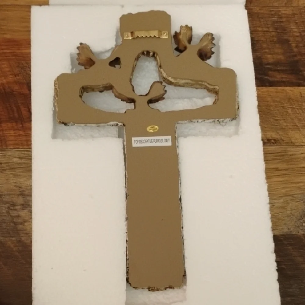 Moose Decorated Cross Wall Hanging - Picture 2 of 8